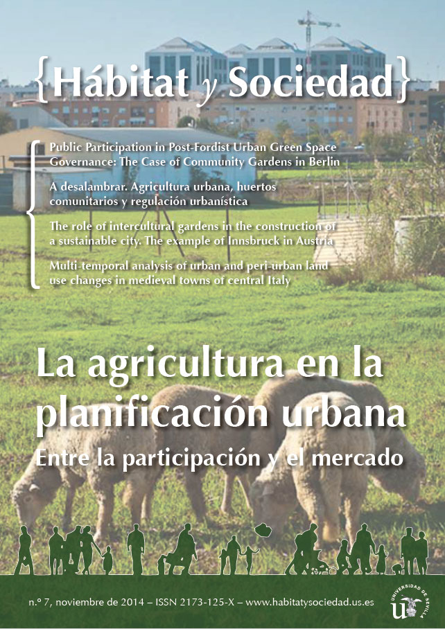 					Ver Núm. 7 (2014): La agricultura urbana en la planificación urbana: entre la participación y el mercado
				