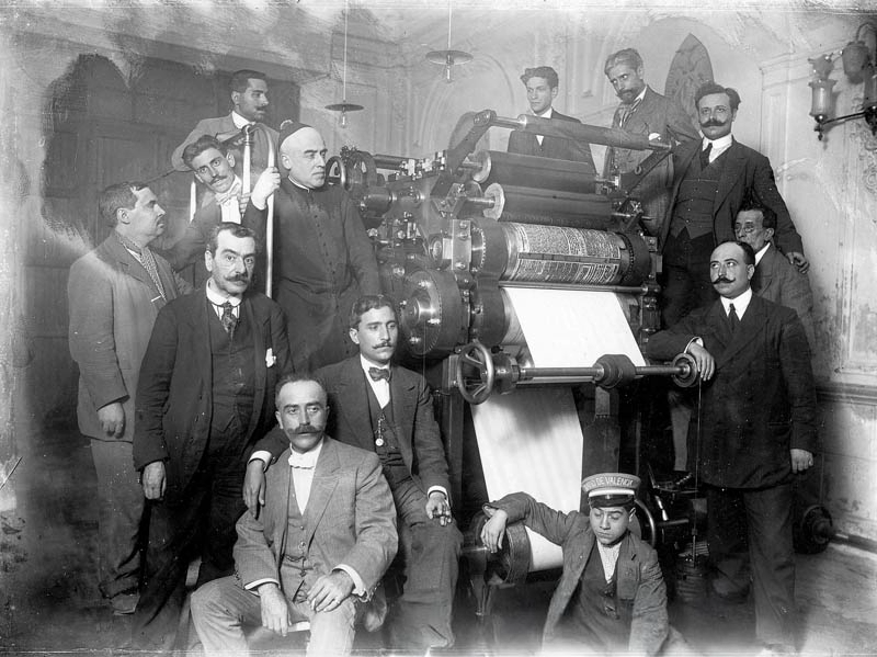 Redacción del Diario de Valencia, 1911. Fotografía de Martín Vidal Corella. Archivo Luis Vidal